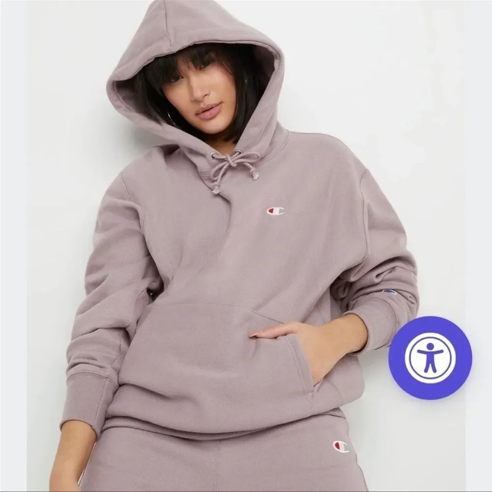 NWOT Champion Reverse Weave Mauve/Dusy Pink Hoodie Size S